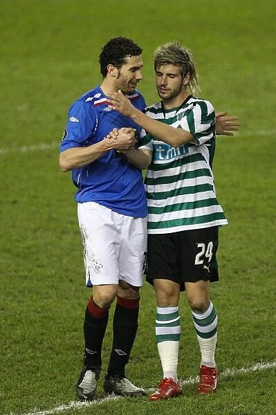 Cuellar vs. Veloso: A Battle of Defensive Giants in the 0-0 UEFA Cup Quarterfinal Between Rangers and Sporting Lisbon