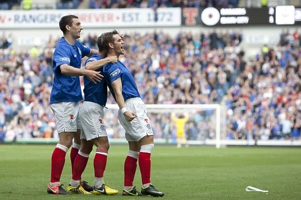 David Templeton's Debut Goal: Rangers 5-1 Triumph Over Elgin City at Ibrox Stadium (Scottish Third Division)