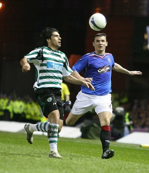 Determined Lee McCulloch Stands Firm in 0-0 Rangers vs Sporting Clube de Portugal Quarter-Final 1st Leg at Ibrox