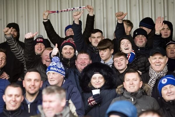 Euphoric Rangers Fans Celebrate Fifth Round Scottish Cup Victory at Ayr United's Somerset Park (2003)