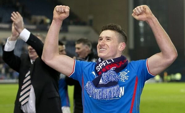 Fraser Aird's Title-Winning Goal: Rangers Football Club Claims Scottish League One Victory at Ibrox Stadium