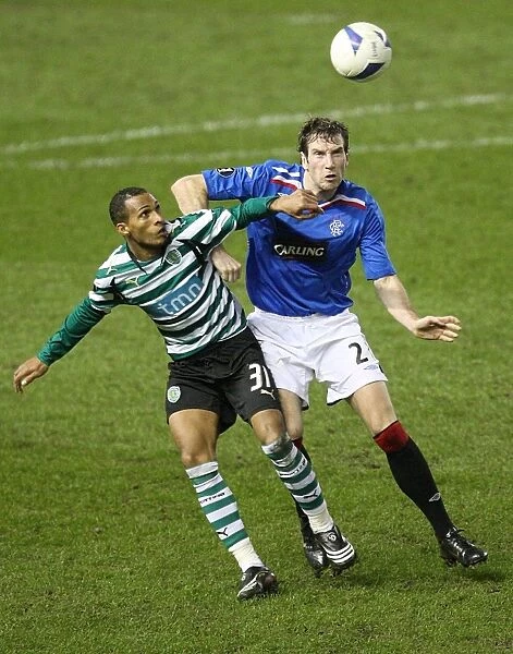 Intense Battle for the Ball: Rangers vs. Sporting Lisbon - UEFA Cup Quarterfinal, Ibrox (0-0)