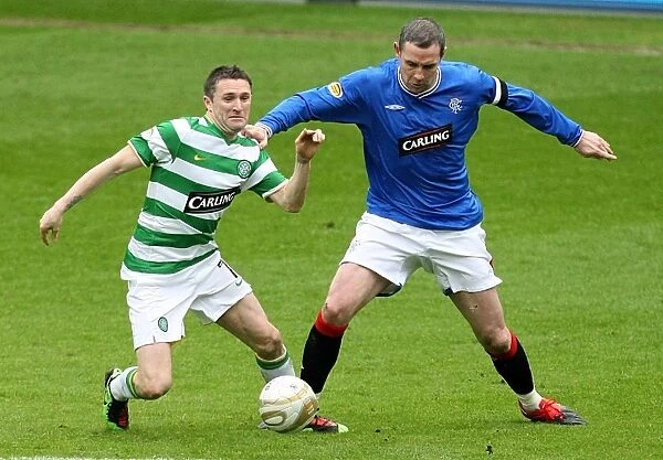 Intense Rivalry: David Weir vs Robbie Keane - A Pivotal Moment in the 1-0 Rangers vs Celtic Clash at Ibrox Stadium