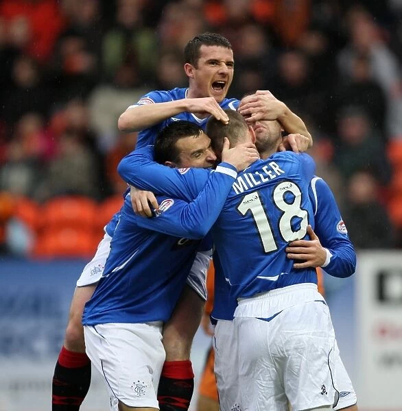 Kris Boyd's Double Strike and Epic Celebration: Dundee United 2-2 Rangers, Clydesdale Bank Premier League