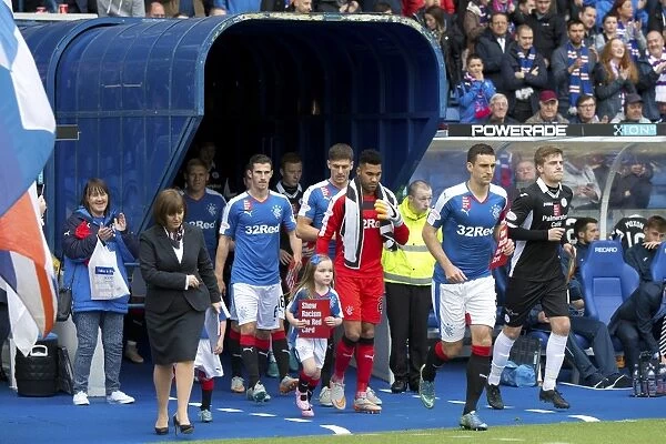 Lee Wallace and Masots: Scottish Cup Victory Celebration at Ibrox Stadium