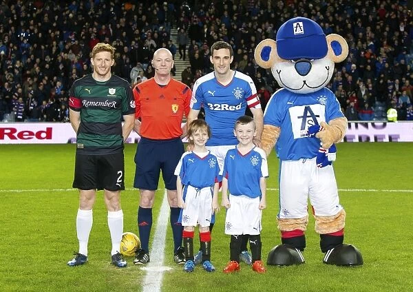Lee Wallace and Rangers Mascots: Scottish Cup Victory Celebration at Ibrox Stadium