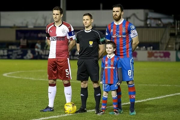 Lee Wallace and Ross Draper: Captains Leading the Premiership Clash at Tulloch Caledonian Stadium (Scottish Cup Winners 2003)