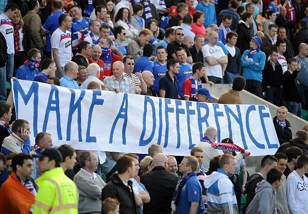 Make a Difference: Rangers Fans Celebrate 3-2 Victory over Hibs