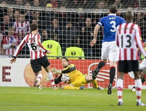 Neil Alexander's Spectacular Save: Rangers Holds PSV Eindhoven to 0-0 in Europa League Round of 16