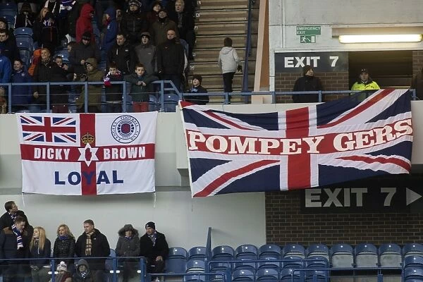 Passionate Union Jack Wave at Ibrox: Rangers Fans Unwavering Support Amidst a 1-2 Defeat Against Annan Athletic