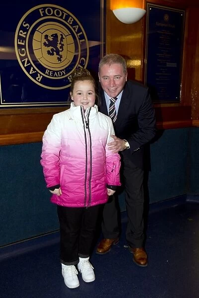 Rangers Ally McCoist and Young Fan Celebrate Euphoric 3-0 Victory Over Elgin City at Ibrox Stadium