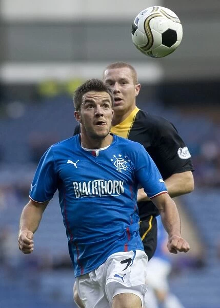 Rangers Andy Little Scores the First Goal against Berwick Rangers in Ramsden Cup Round Two at Ibrox Stadium (2-0)