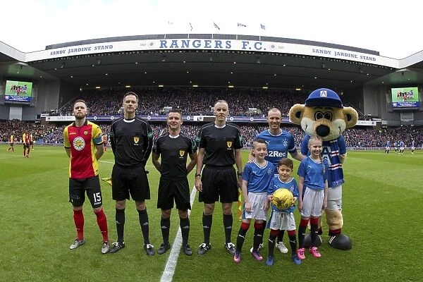 Rangers Champions: Kenny Miller and Mascots Celebrate Premiership and Scottish Cup Victory (2003)
