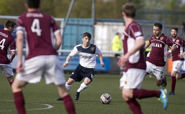 Rangers Charlie Telfer in Action: Defending Scottish Cup Champion Faces Stenhousemuir in Scottish League One