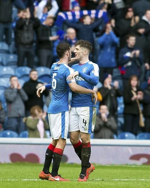 Rangers: Dom Ball and Rob Kiernan's Jubilant Reaction to Scottish Cup Quarterfinal Victory over Dundee at Ibrox Stadium