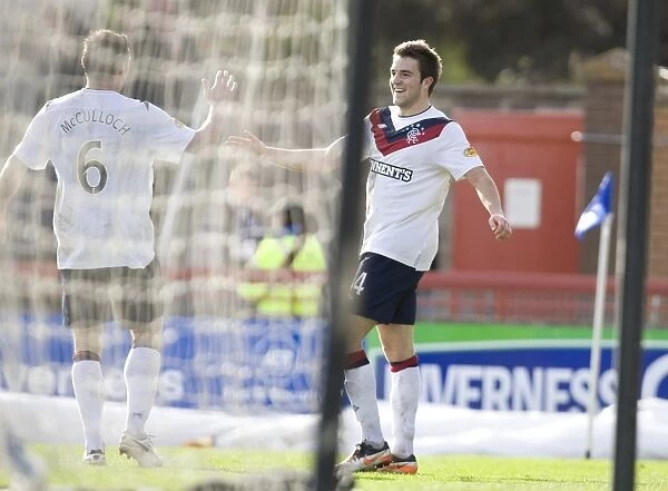 Rangers Double Delight: Andy Little and Lee McCulloch Celebrate Goals in Rangers 4-1 Victory over Inverness Caledonian Thistle