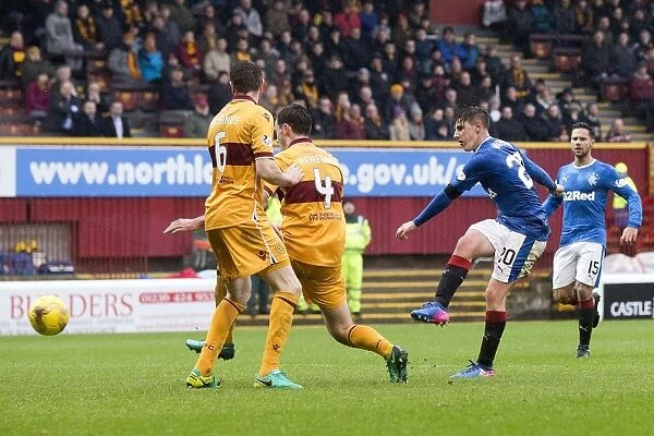 Rangers Emerson Hyndman Scores His Second Goal Against Motherwell in the Ladbrokes Premiership at Fir Park