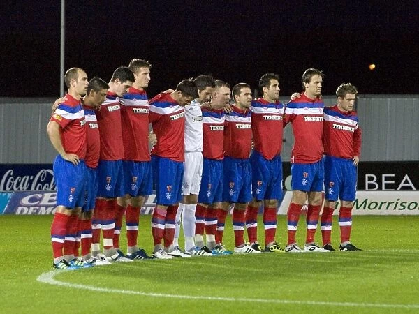Rangers and Falkirk Players Pay Tribute: Minute Silence Before the Third Round of the Scottish Communities League Cup (Falkirk 3-2 Rangers)