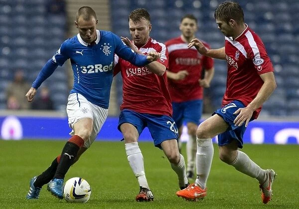 Rangers FC: Kenny Miller Protects the Ball at Ibrox Stadium during Rangers vs Cowdenbeath (Scottish Cup Victory 2003)