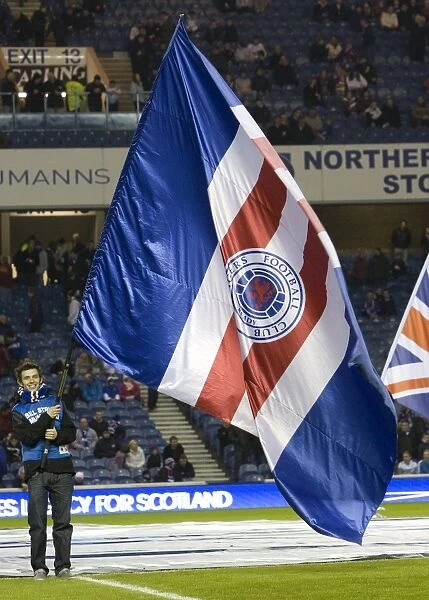 Rangers FC Leads 1-0 Against St. Mirren in Fifth Round Replay of Scottish FA Cup at Ibrox Stadium - Flag Bearers