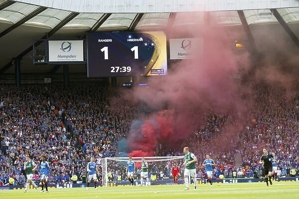Rangers FC: Scottish Cup Triumph - Euphoric Fans Celebrate with Smoke at Hampden Park (2003)