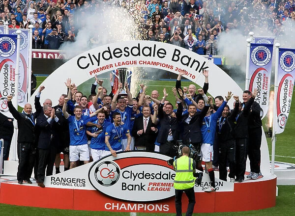 Rangers FC: SPL Champions 2023 - Triumphant Moment at Ibrox Stadium with the Championship Trophy