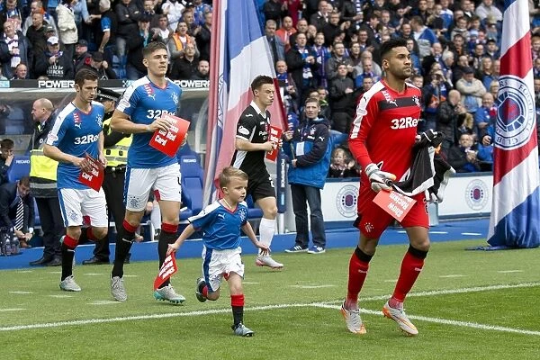Rangers FC: Wes Foderingham and Masots Guarding Ibrox Stadium During Rangers vs Queen of the South (Ladbrokes Championship)