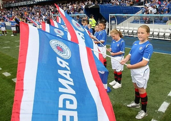 Rangers Flag Bearers: Champions League Battle at Ibrox Stadium - Rangers vs FBK Kaunas (0-0)