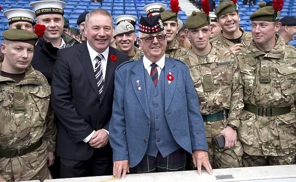 Rangers Football Club: Ally McCoist and Armed Forces Salute - Scottish Cup Victory Moment at Ibrox Stadium (2003)