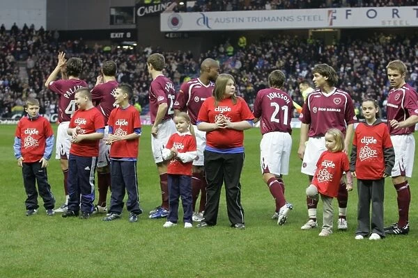 Rangers Football Club: Ibrox Mascots Celebrate 2-1 Victory over Heart of Midlothian for Cash for Kids