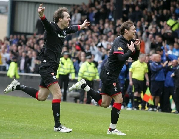 Rangers Football Club: Jelavic and Papac Celebrate Title-Clinching Goal (2010-11 SPL Champions)