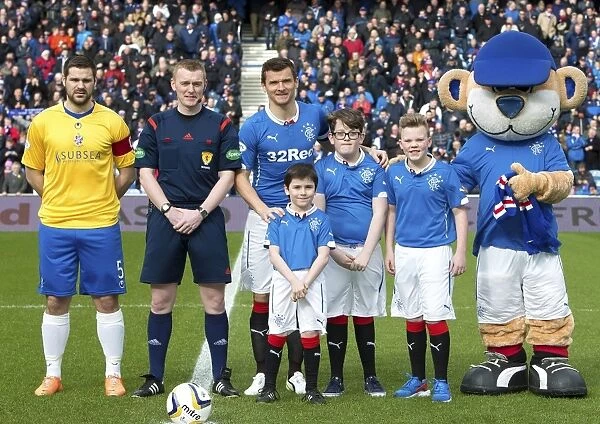 Rangers Football Club: Lee McCulloch and Mascots Celebrate Scottish Cup Victory at Ibrox Stadium (2003)