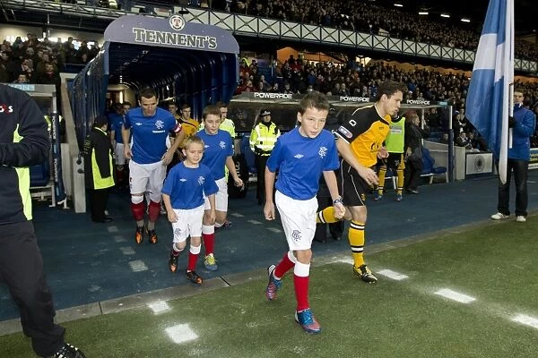 Rangers Football Club: Lee McCulloch and Mascots Kick-Off Third Division Victory at Ibrox Stadium (3-0 vs Annan Athletic)