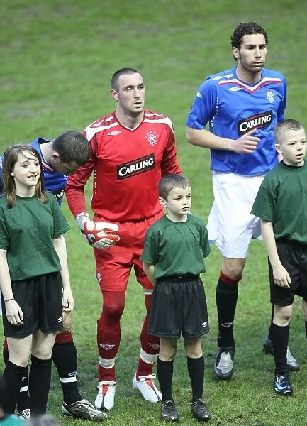 Rangers Football Club: McGregor and the Ibrox Mascot Protect the Net in UEFA Cup Quarterfinal - 0-0 Stalemate