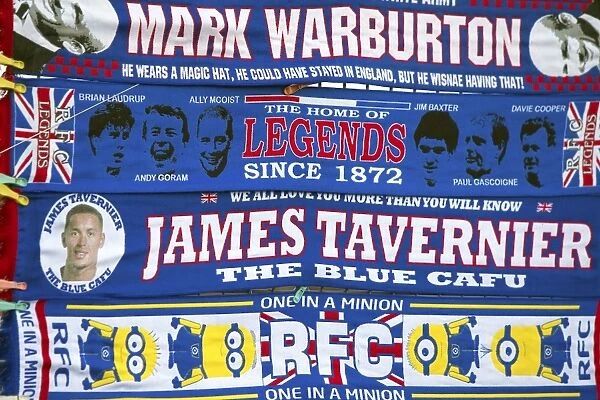 Rangers Football Club: Scarves on Sale at Ibrox Stadium during the Ladbrokes Championship Match against Dumbarton - Scottish Cup Champions (2003)