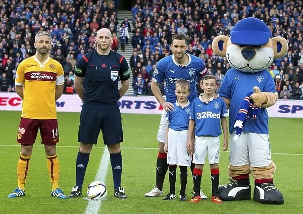 Rangers Football Club: Scottish Cup Victory - Captain Lee Wallace and Mascots Celebrate Triumph at Ibrox Stadium (2003)