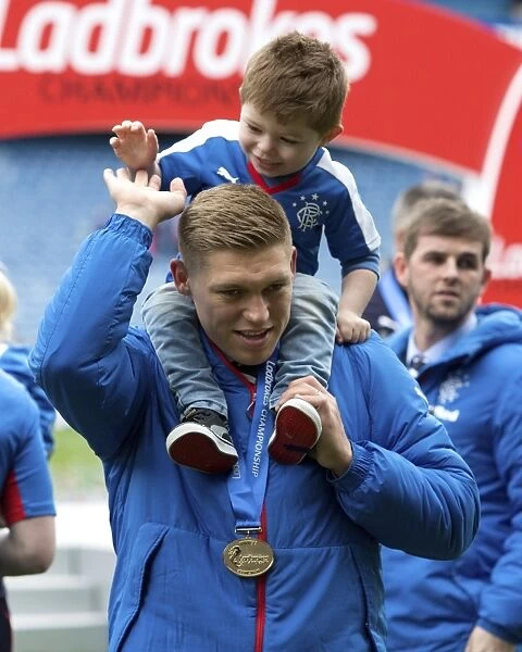 Rangers Football Club: Waghorn Father-Son Duo Celebrate Championship Victory at Ibrox Stadium