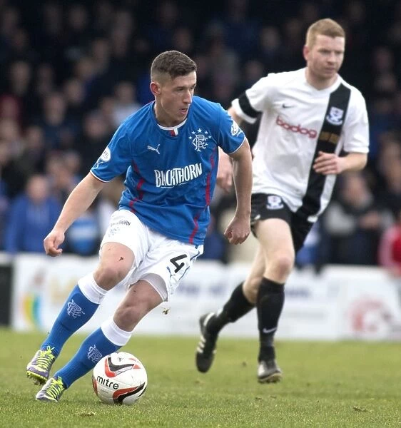 Rangers Fraser Aird in Action: Scottish League One Battle against Ayr United at Somerset Park