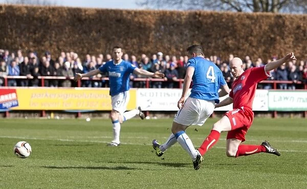 Rangers Fraser Aird Scores Opening Goal in Scottish League One: Rangers 1-0 Brechin City at Glebe Park