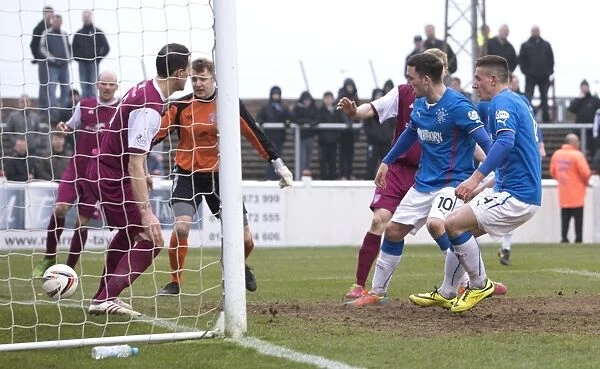Rangers Fraser Aird Scores the Winning Goal against Arbroath in Scottish League One at Gayfield Park (Scottish Cup Triumph, 2003)