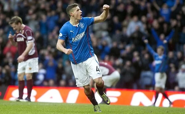 Rangers Fraser Aird: Thrilling Goal Celebration at Ibrox Stadium (Scottish Cup Victory, 2003)