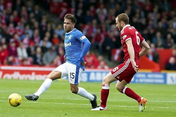 Rangers Harry Forrester in Action at Pittodrie: A Battle Against Aberdeen in the Ladbrokes Premiership