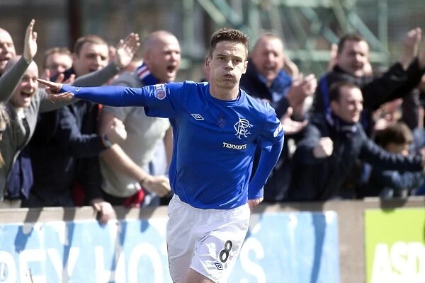 Rangers Ian Black: Exulting in His Fourth Goal Against East Stirlingshire (4-2)