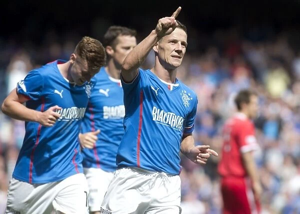 Rangers Ian Black: Jubilant in a 4-1 SPFL League 1 Victory over Brechin City at Ibrox Stadium