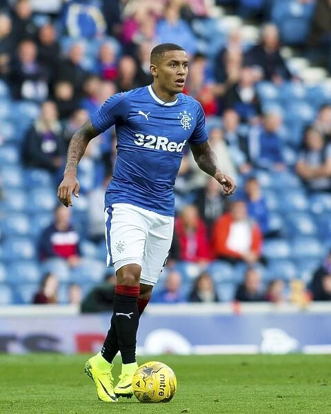 Rangers James Tavernier in Action at Ibrox Stadium - Betfred Cup Clash against Stranraer