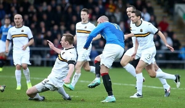 Rangers Kris Boyd Scores the Winning Goal in Scottish Cup Match Against Dumbarton