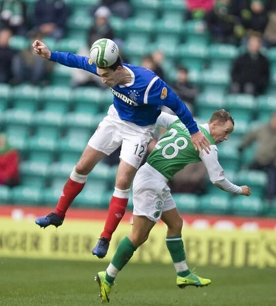 Rangers Lee Wallace Clears Hibs Leigh Griffiths Threat, Secures 2-0 Lead in Clydesdale Bank Scottish Premier League
