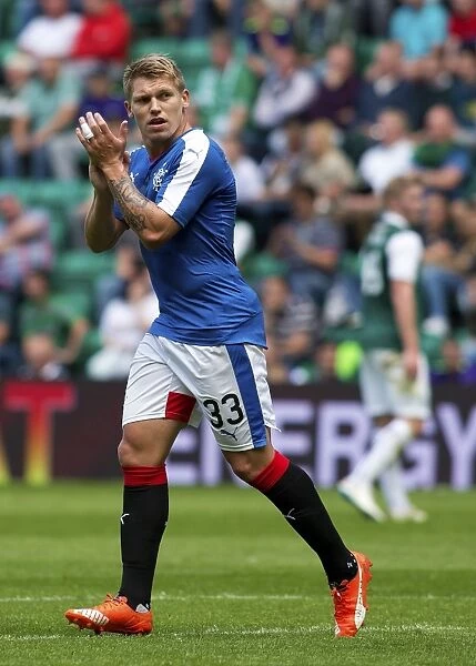 Rangers Martyn Waghorn in Action: Petrofac Training Cup Clash vs. Hibernian at Easter Road