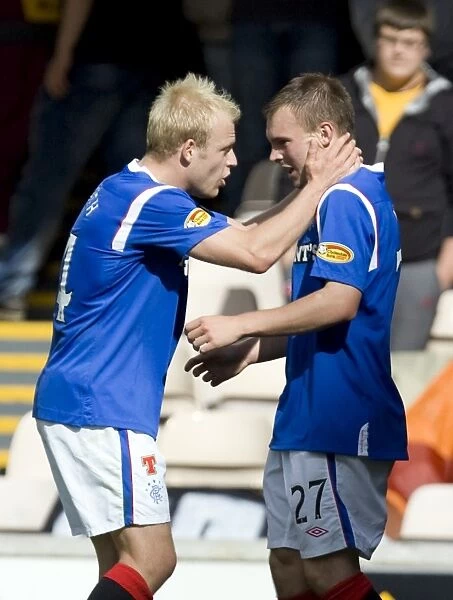 Rangers Naismith and Wylde: Unstoppable Duo Celebrates Third Goal Against Motherwell