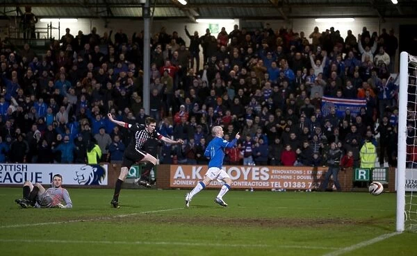 Rangers Nicky Law Scores the Decisive Chip in the 2003 Scottish Cup Final Against Dunfermline Athletic
